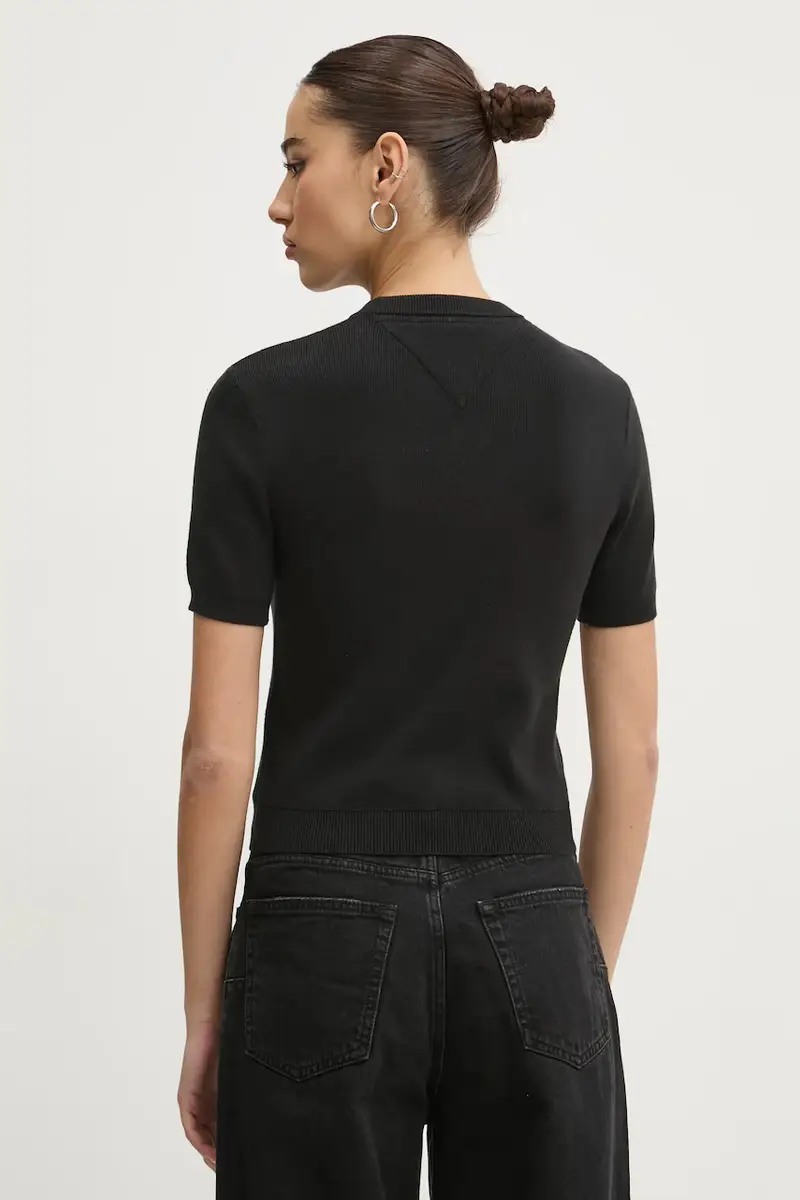 maglione in cotone colore nero DW0DW19336 miniatura 3