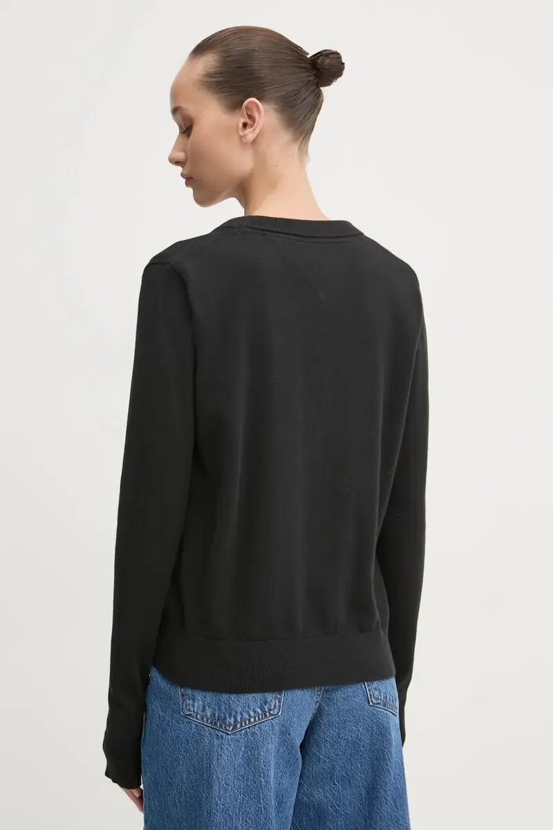 maglione in cotone colore nero DW0DW19888 miniatura 3
