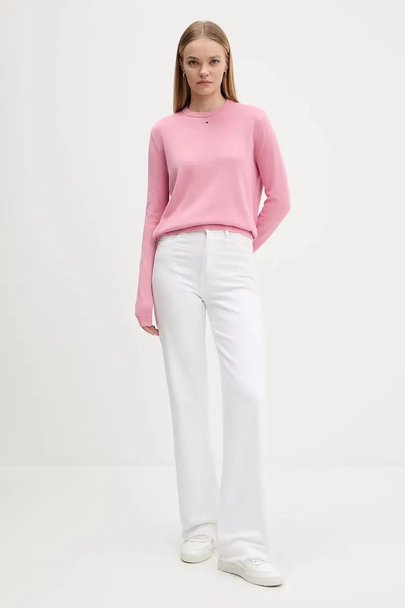 maglione in cotone colore nero DW0DW20159 Rosa miniatura 2