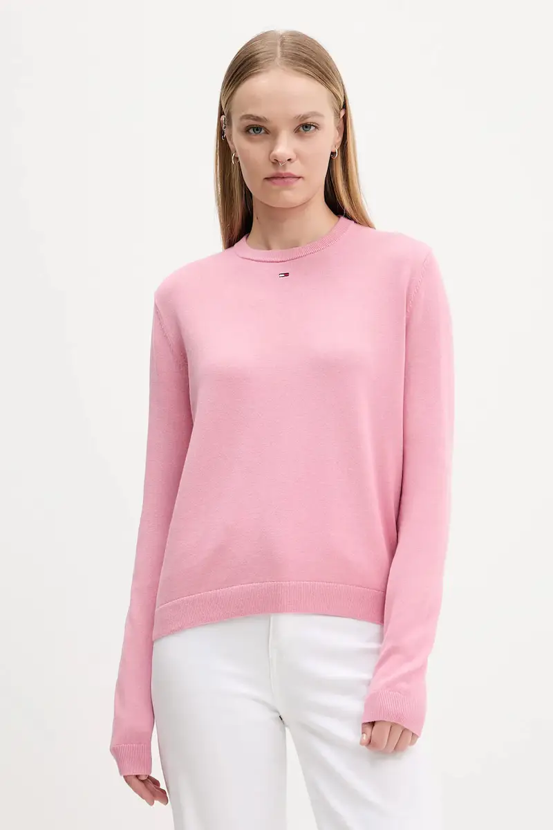 maglione in cotone colore nero DW0DW20159 Rosa