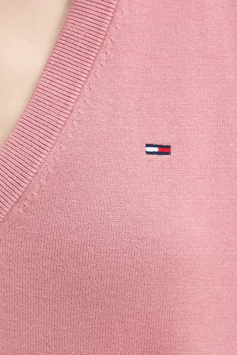 maglione in cotone colore rosa DW0DW19888 miniatura 5