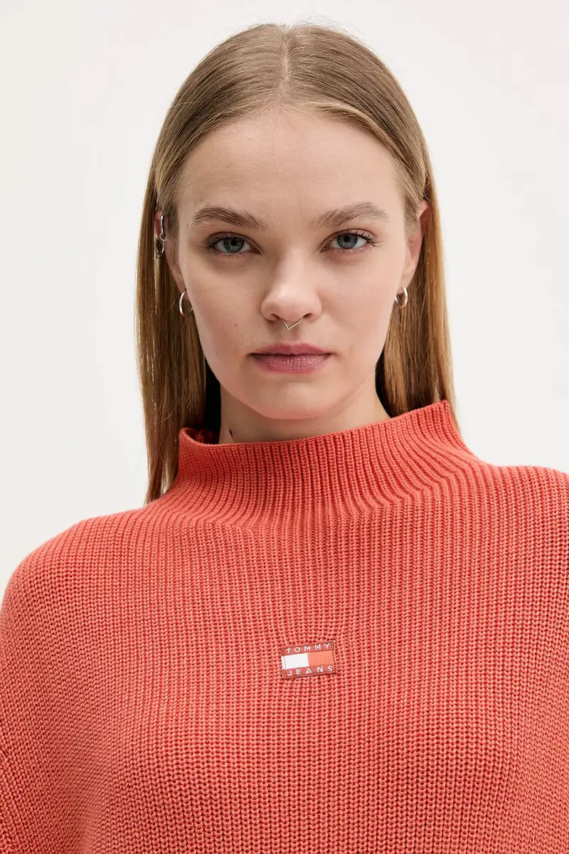 maglione in cotone donna colore arancione DW0DW21676 miniatura 4