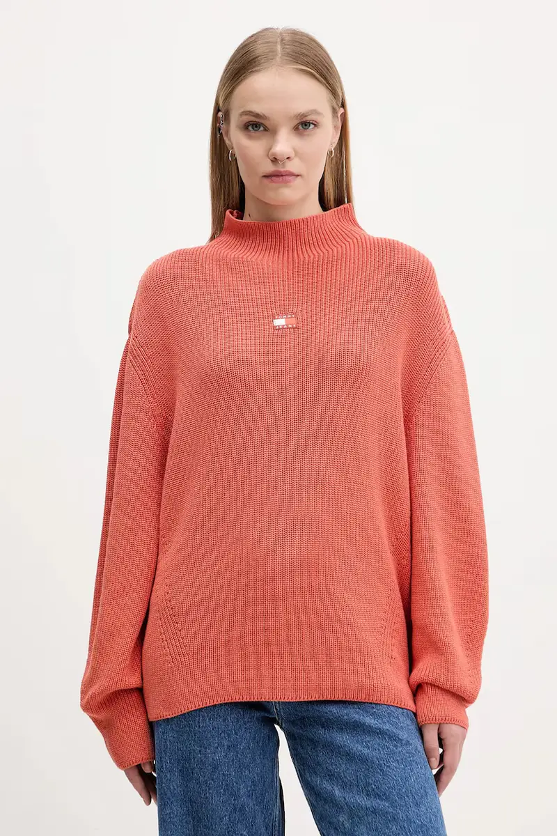 maglione in cotone donna colore arancione DW0DW21676