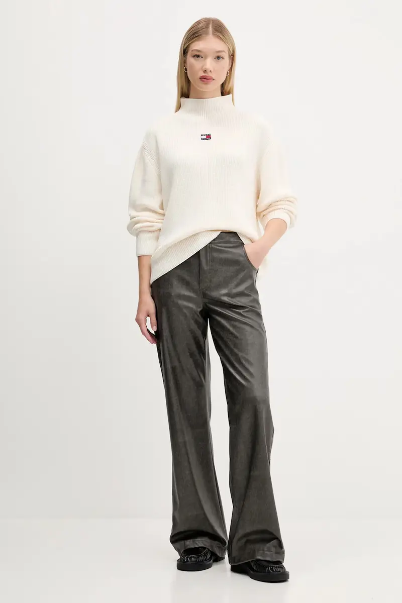 maglione in cotone donna colore beige DW0DW21676 miniatura 2