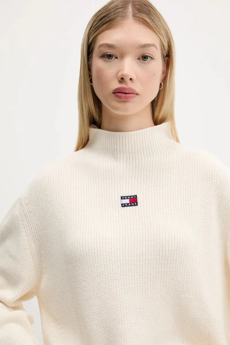 maglione in cotone donna colore beige DW0DW21676 miniatura 4