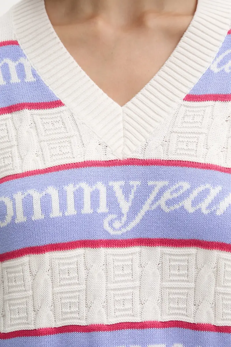 maglione in cotone donna colore beige DW0DW21682 miniatura 5