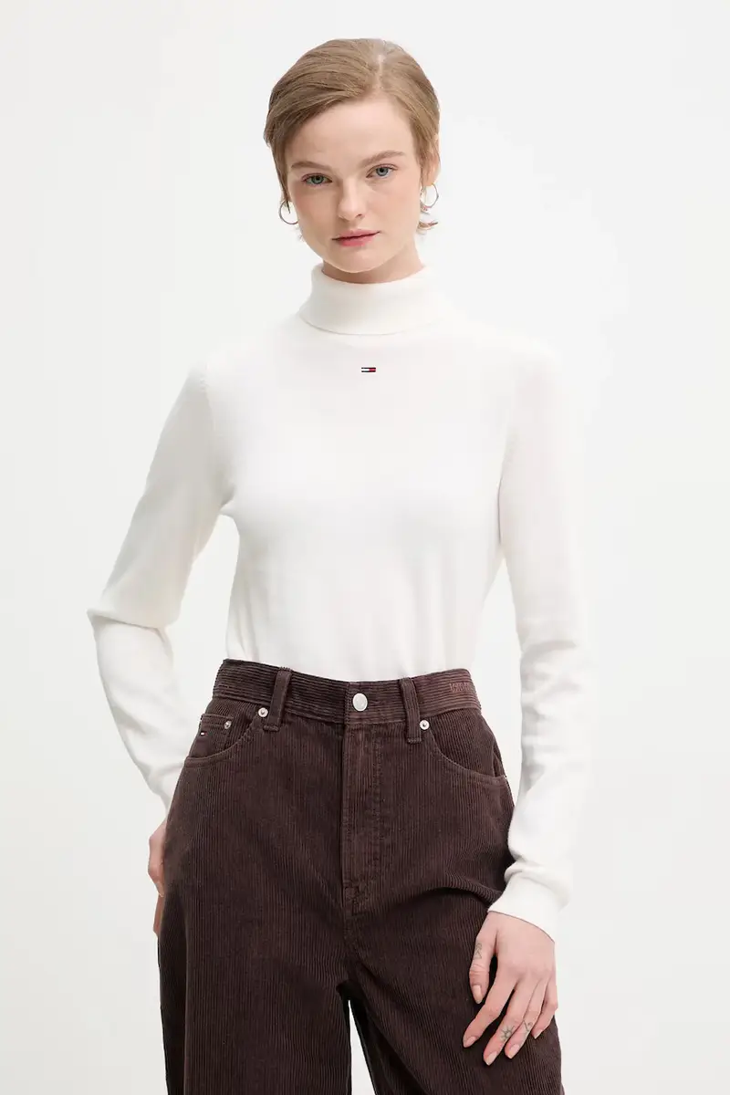 maglione in cotone donna colore bianco DW0DW21672 Beige