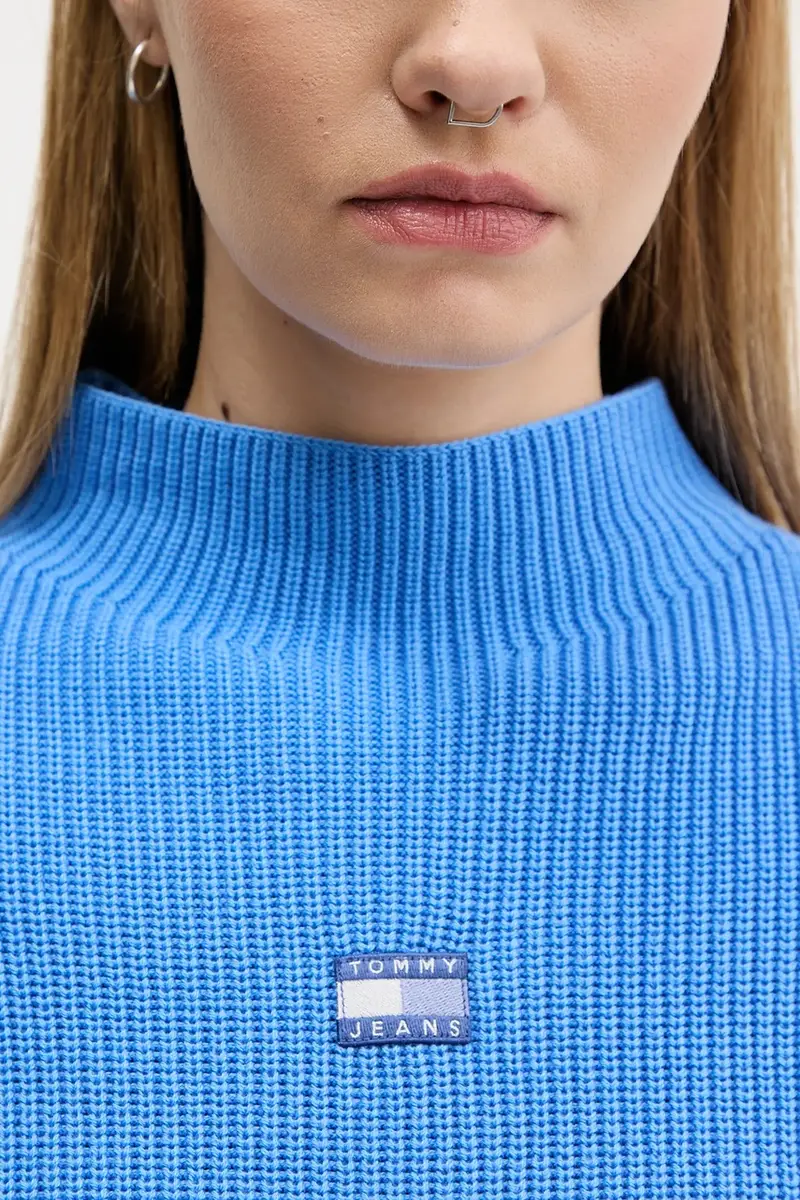 maglione in cotone donna colore blu DW0DW21676 miniatura 5