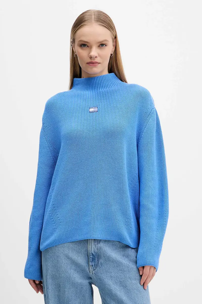 maglione in cotone donna colore blu DW0DW21676