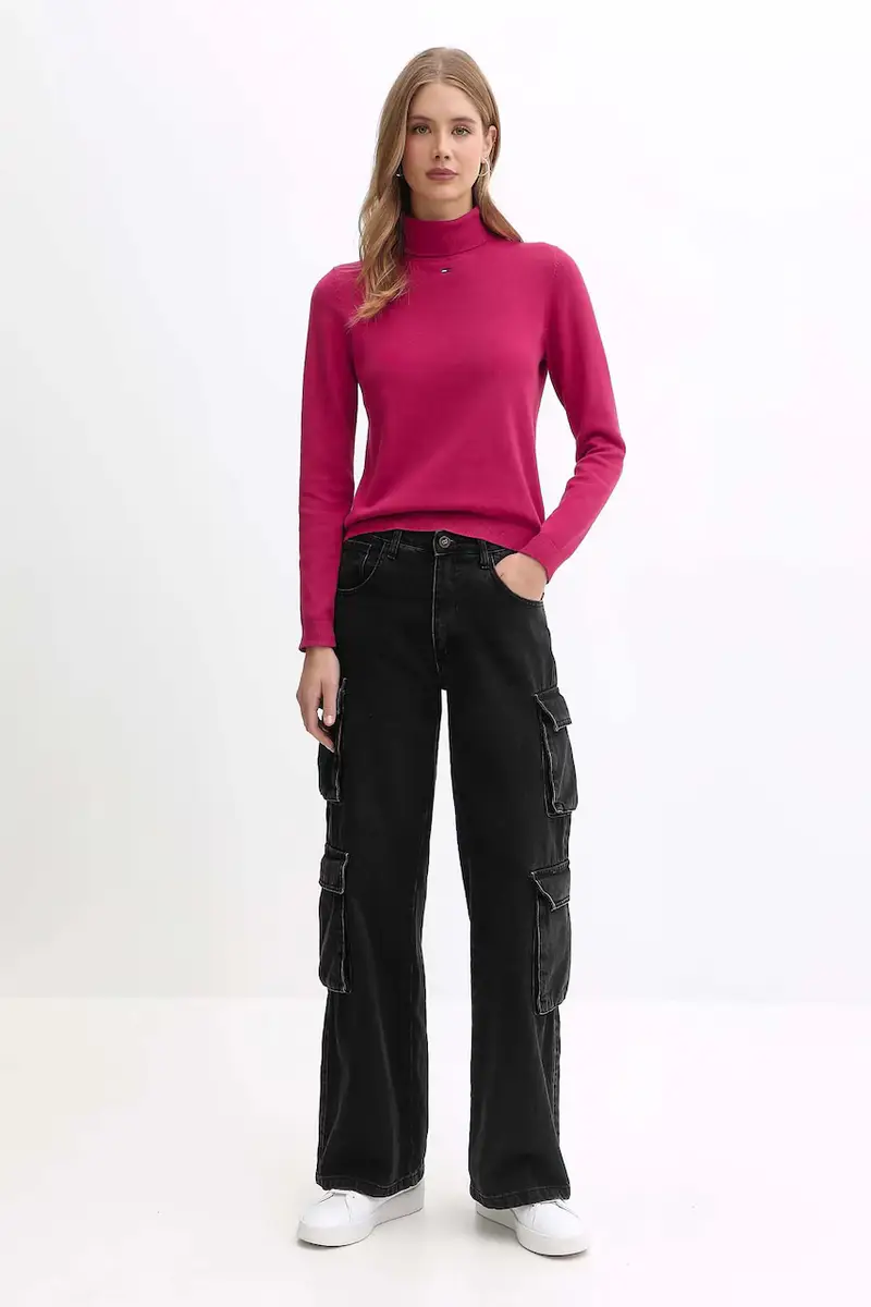 maglione in cotone donna colore rosa DW0DW21672 miniatura 2