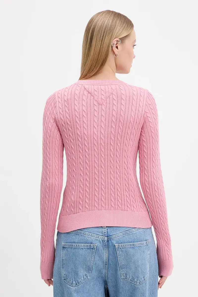 maglione in cotone donna colore rosa DW0DW22165 miniatura 3