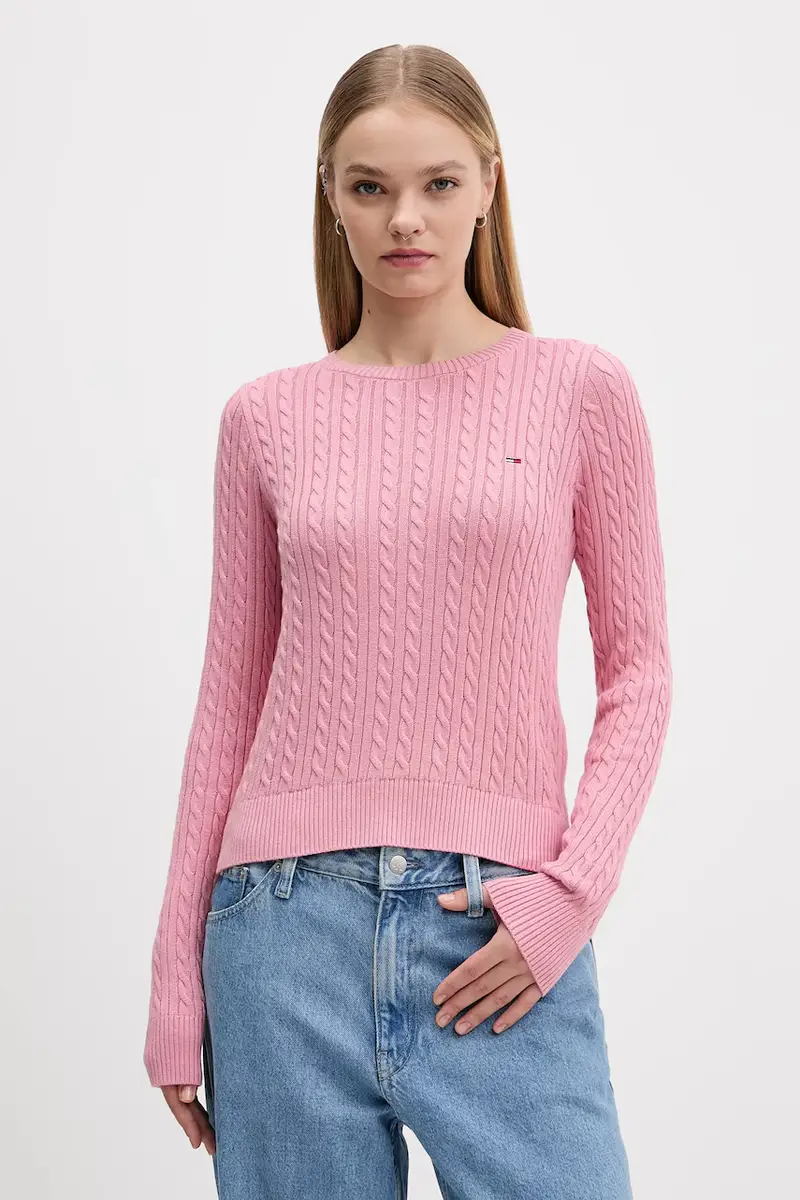 maglione in cotone donna colore rosa DW0DW22165