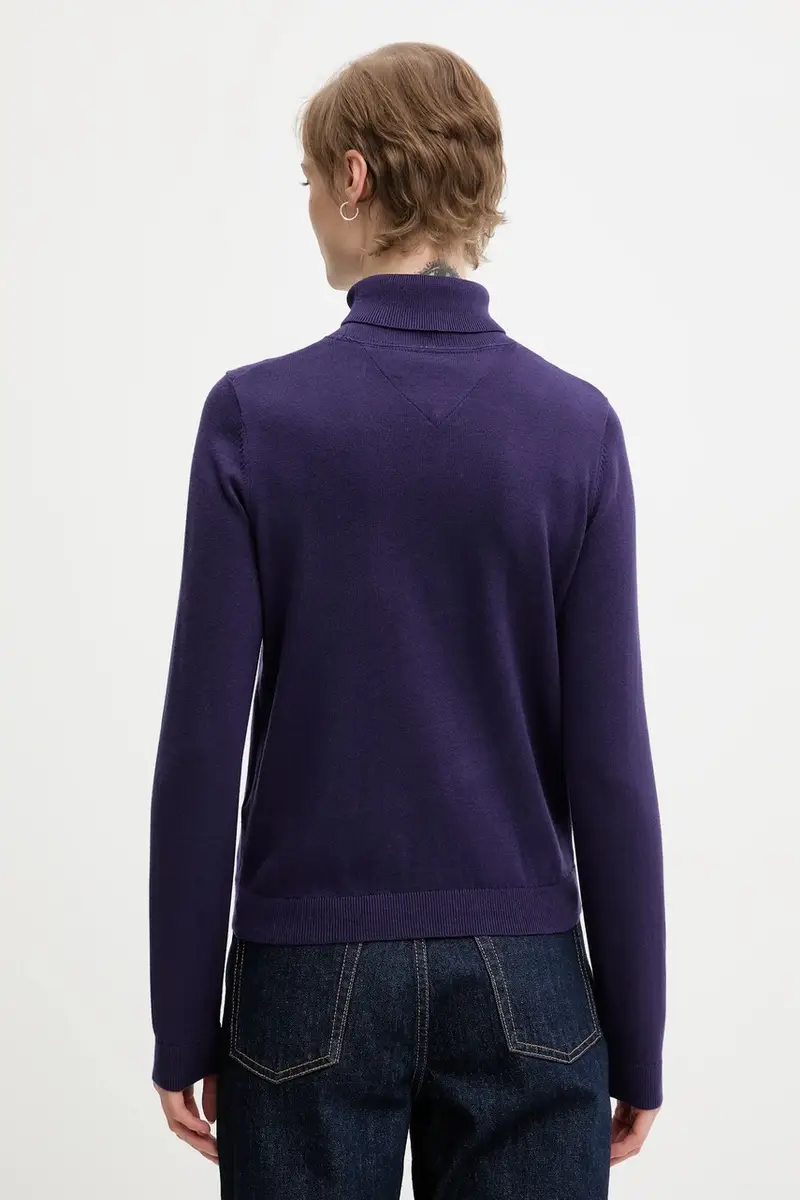 maglione in cotone donna colore violetto DW0DW21672 miniatura 3