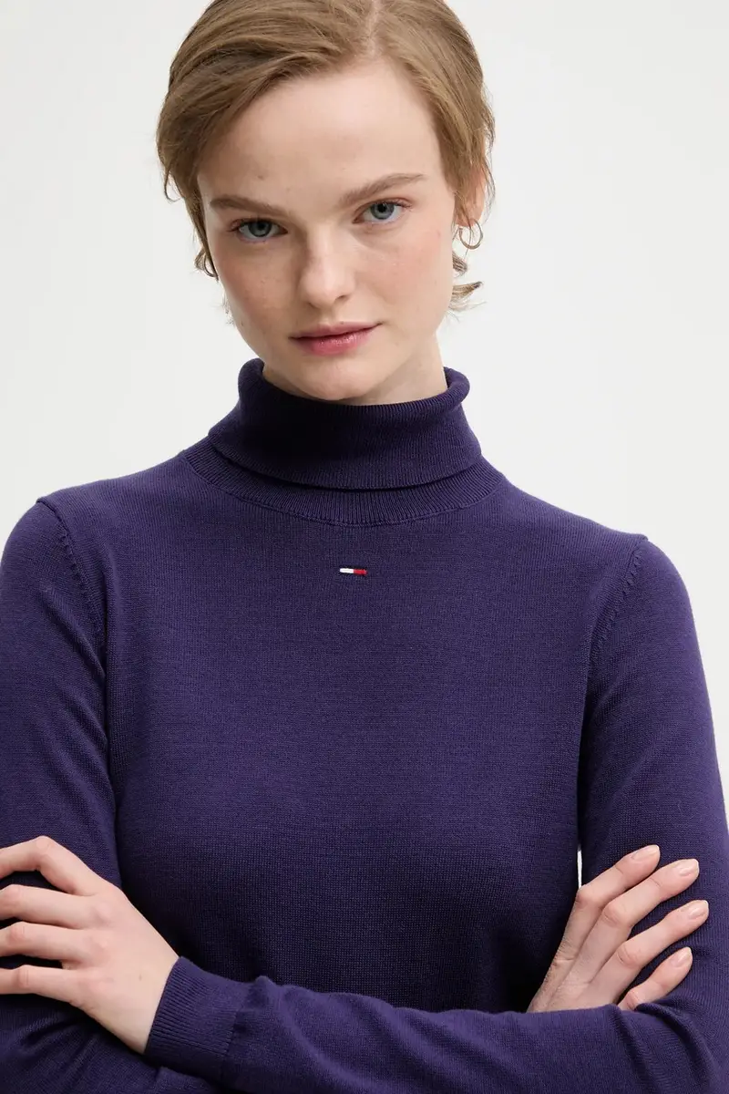 maglione in cotone donna colore violetto DW0DW21672 miniatura 4