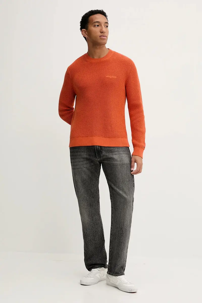 maglione in cotone uomo colore arancione DM0DM22098 miniatura 2