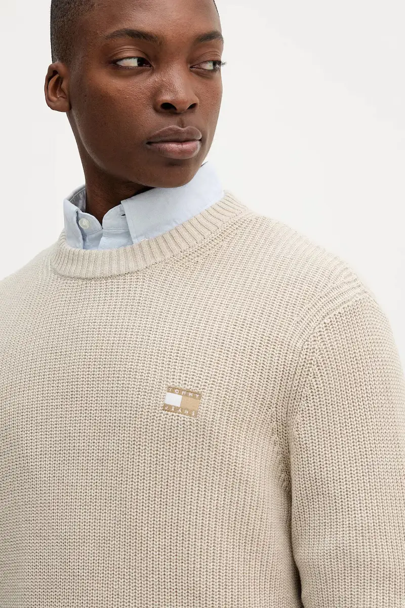 maglione in cotone uomo colore beige DM0DM21652 miniatura 4