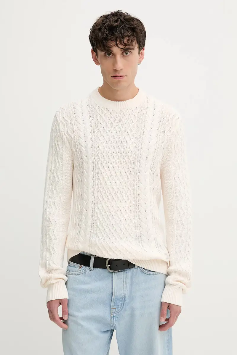 maglione in cotone uomo colore beige DM0DM22101