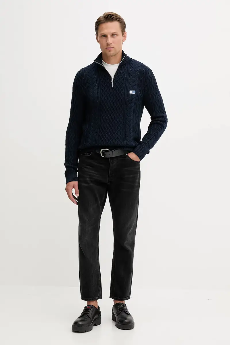 maglione in cotone uomo colore blu DM0DM22103 miniatura 2