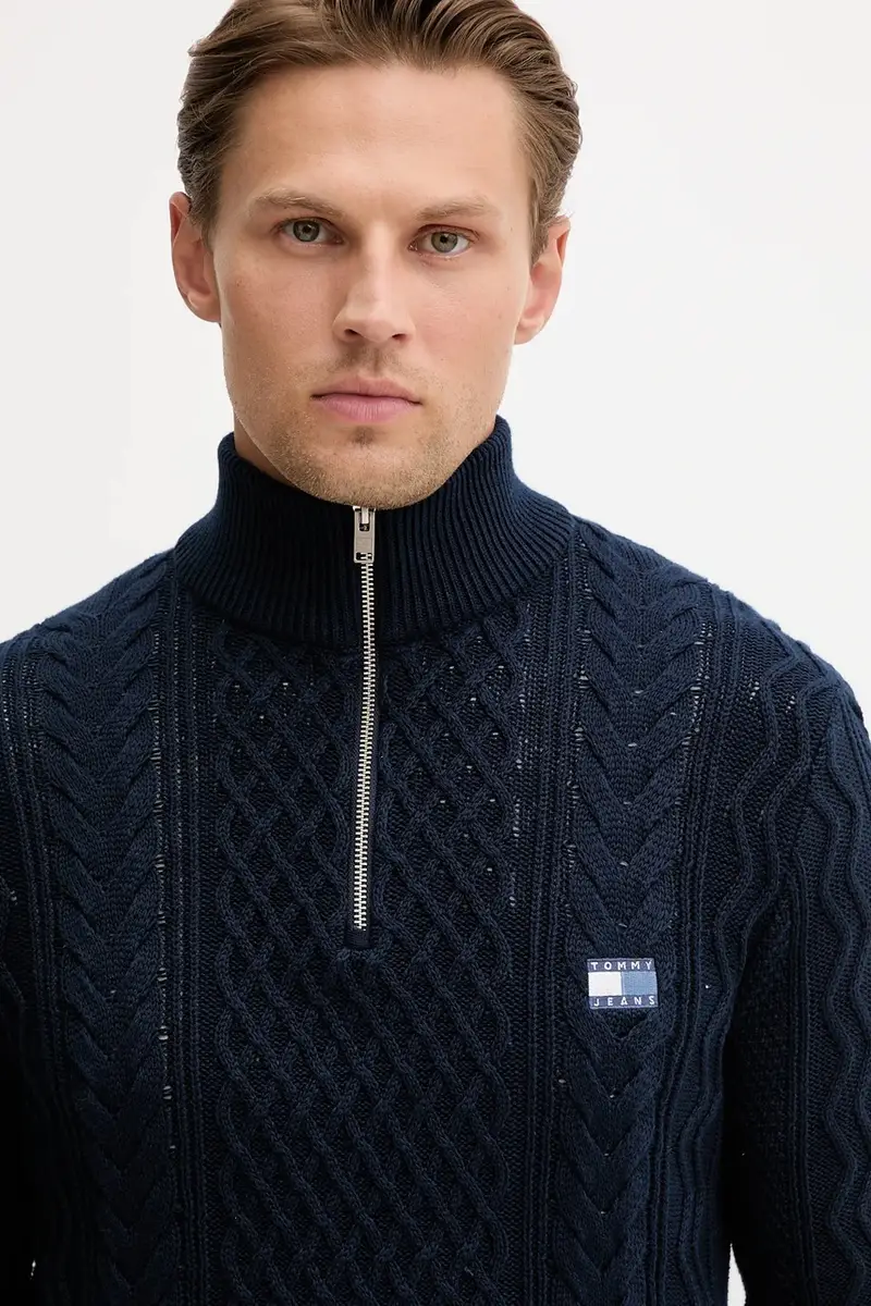 maglione in cotone uomo colore blu DM0DM22103 miniatura 4