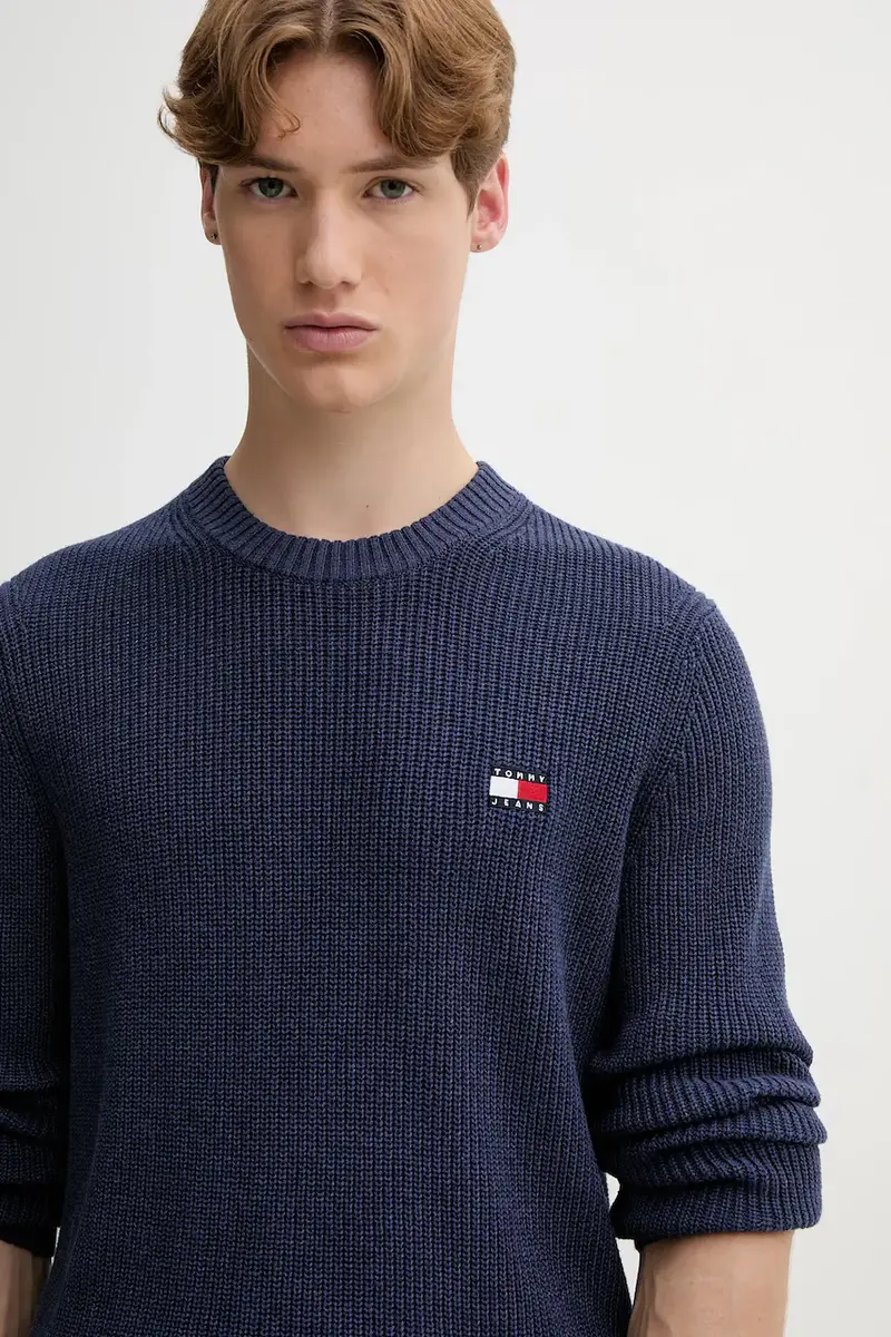 maglione in cotone uomo colore blu navy DM0DM21652 miniatura 4