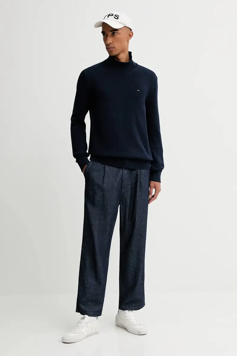 maglione in cotone uomo colore blu navy DM0DM22096 miniatura 2