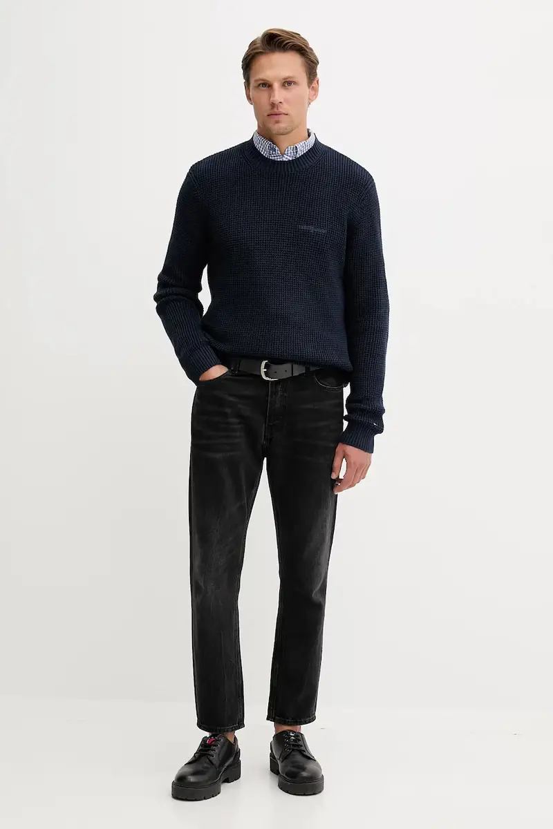 maglione in cotone uomo colore blu navy DM0DM22098 miniatura 2