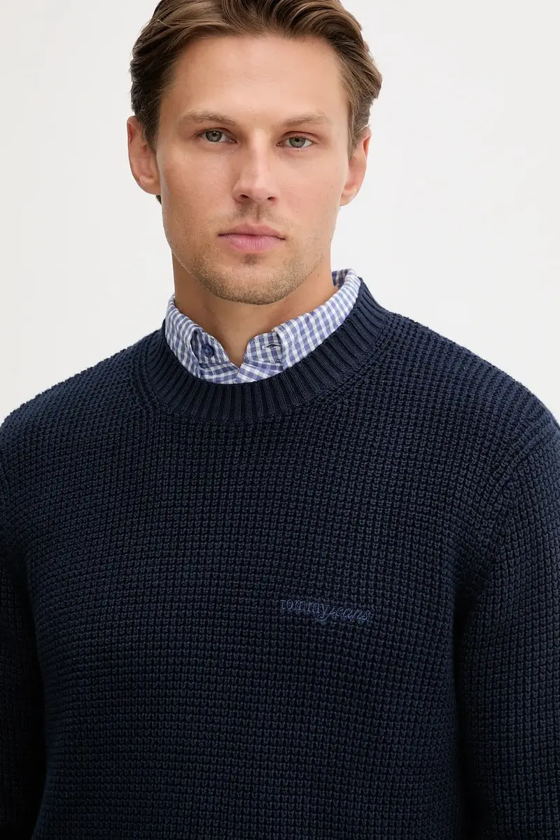 maglione in cotone uomo colore blu navy DM0DM22098 miniatura 4