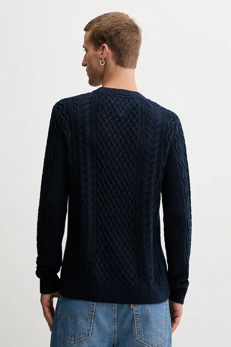 maglione in cotone uomo colore blu navy DM0DM22101 miniatura 3