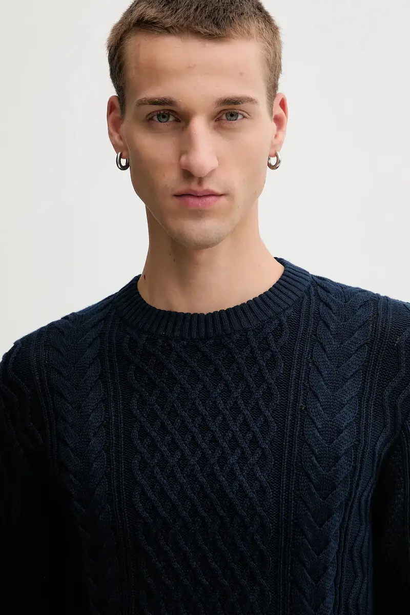 maglione in cotone uomo colore blu navy DM0DM22101 miniatura 4