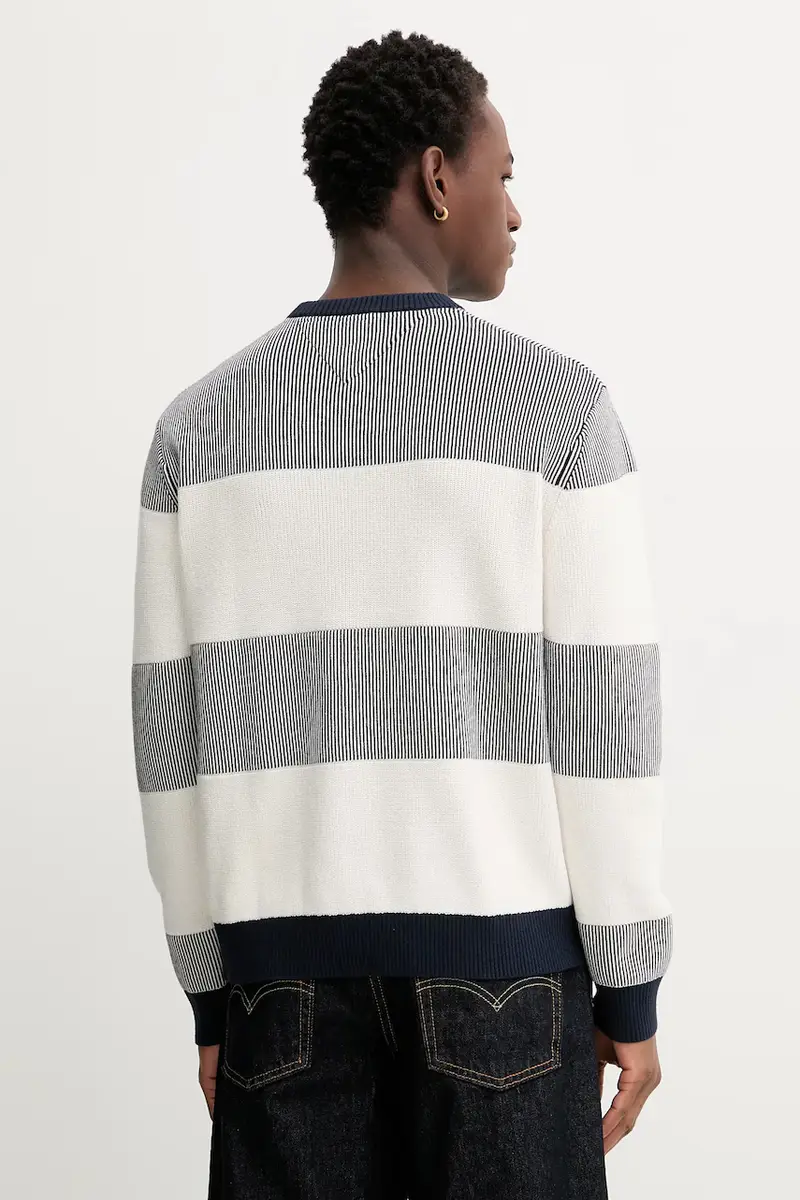 maglione in cotone uomo colore blu navy DM0DM22110 miniatura 3