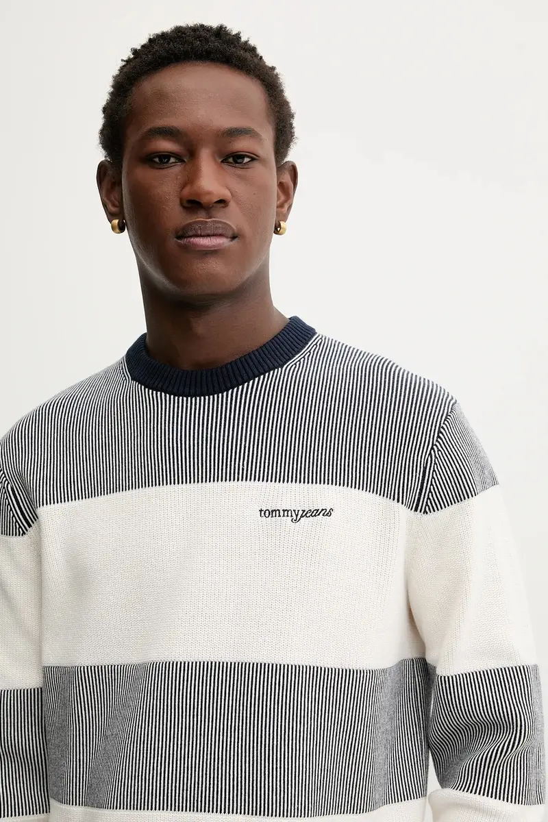 maglione in cotone uomo colore blu navy DM0DM22110 miniatura 4