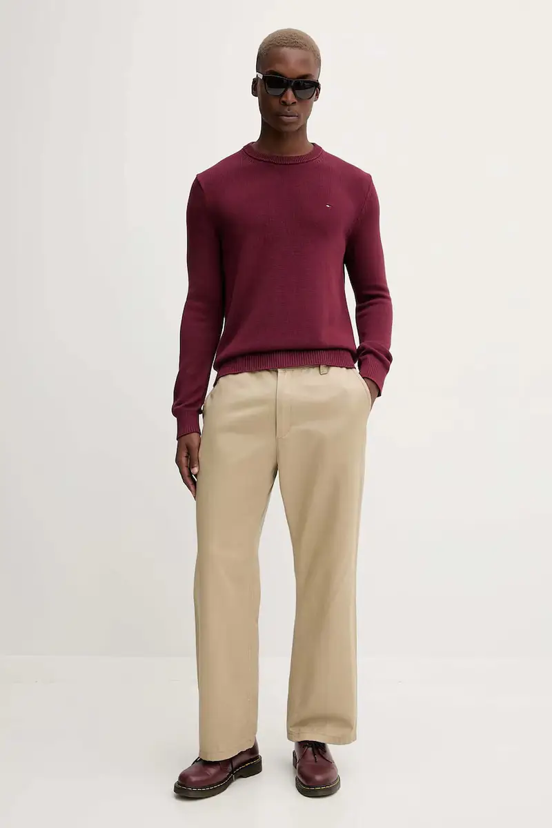 maglione in cotone uomo colore granata DM0DM21787 miniatura 2