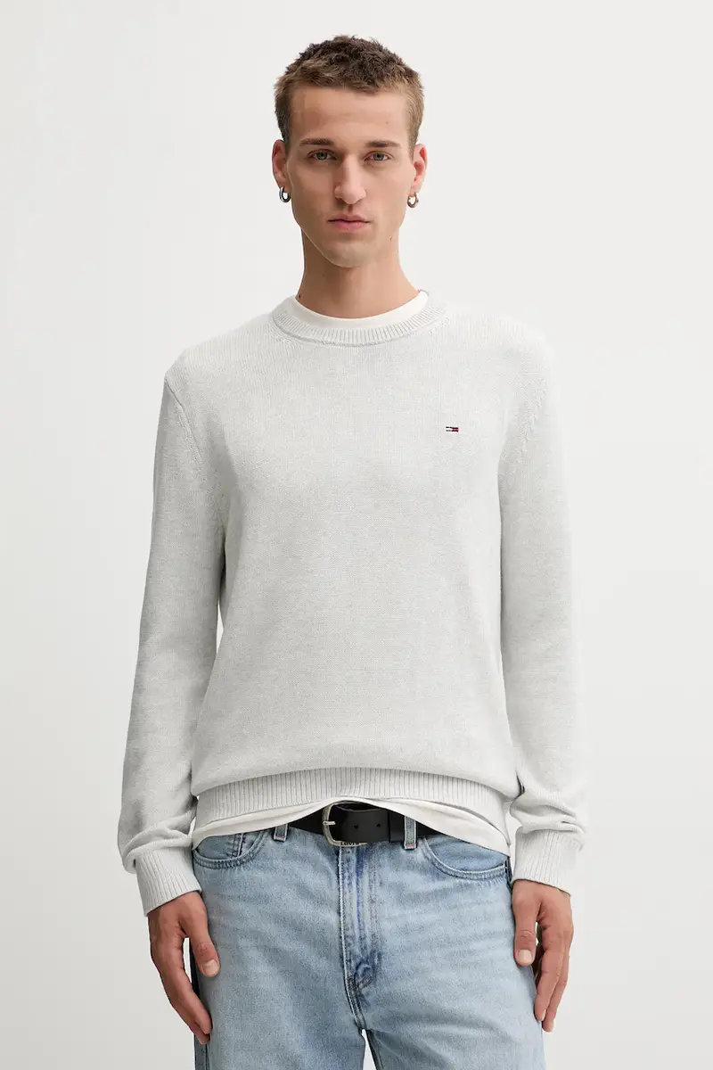 maglione in cotone uomo colore grigio DM0DM21787