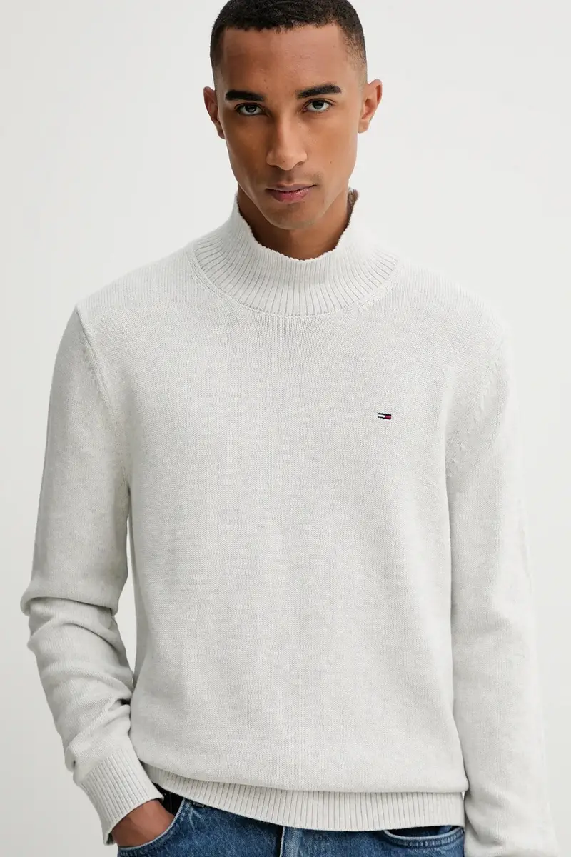 maglione in cotone uomo colore grigio DM0DM22096 miniatura 4