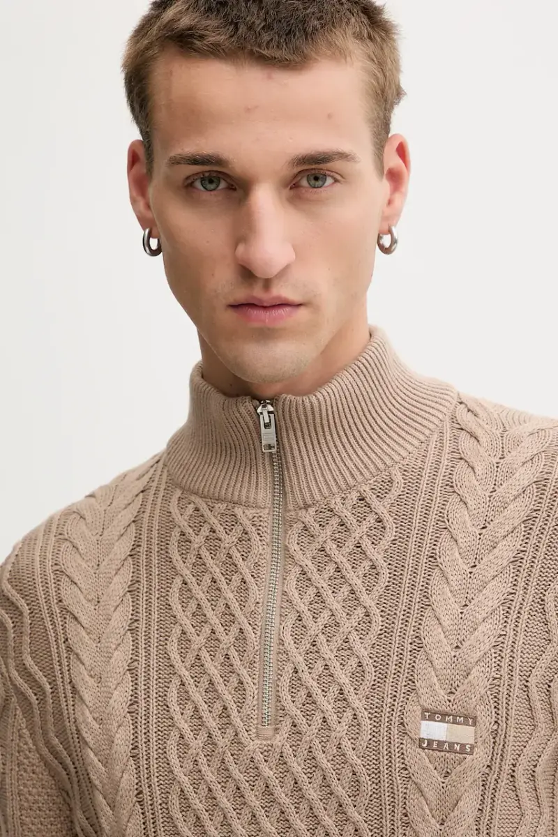 maglione in cotone uomo colore marrone DM0DM22103 miniatura 3