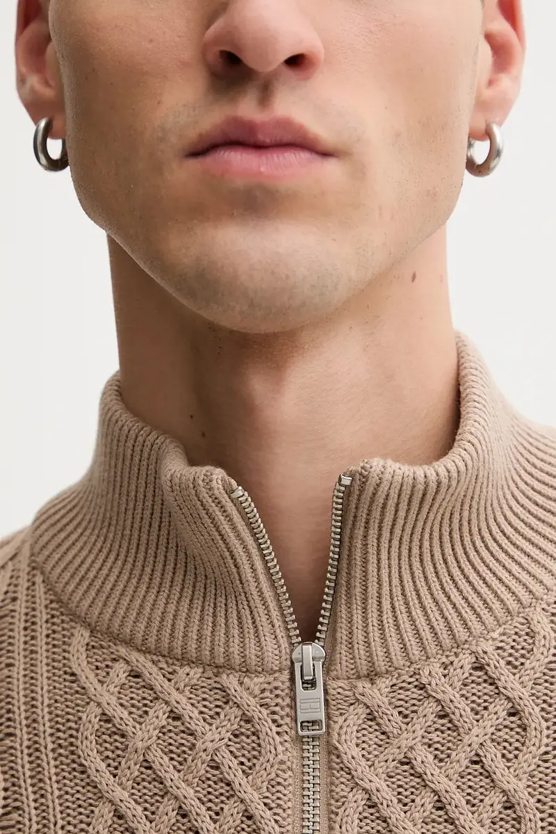 maglione in cotone uomo colore marrone DM0DM22103 miniatura 4