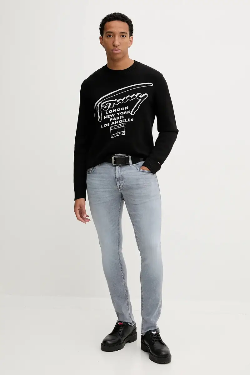 maglione in cotone uomo colore nero DM0DM22253 miniatura 2