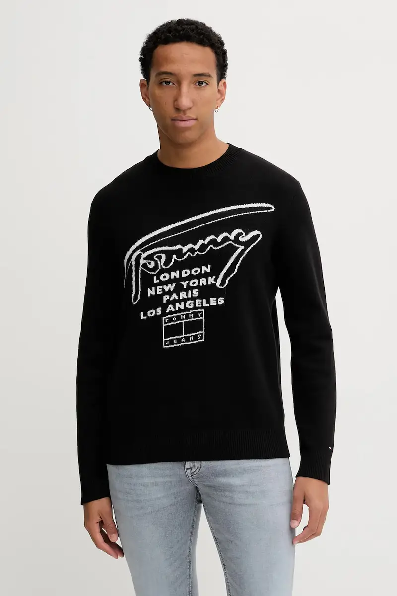 maglione in cotone uomo colore nero DM0DM22253