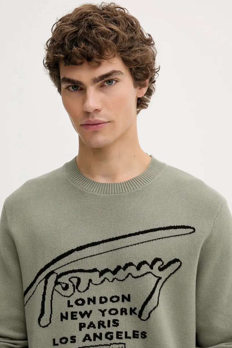 maglione in cotone uomo colore verde DM0DM22253 miniatura 4