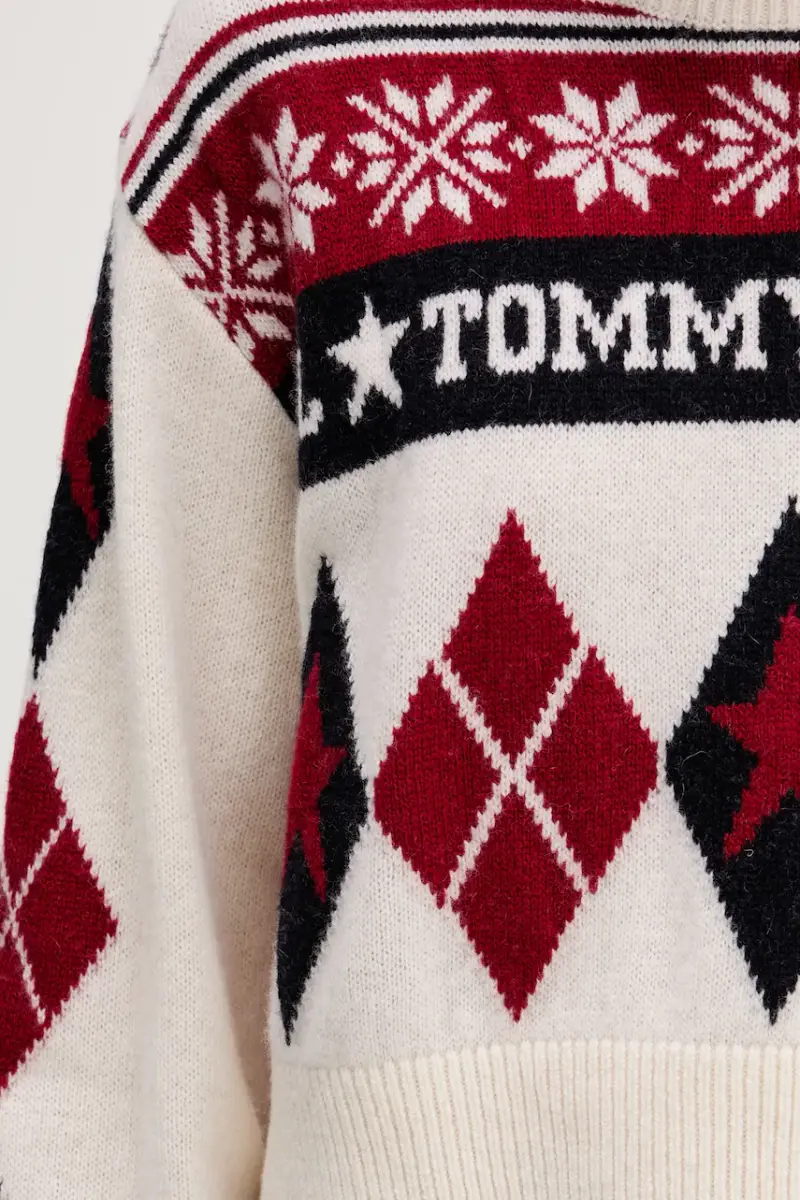 maglione in lana donna colore beige DW0DW22498 miniatura 5