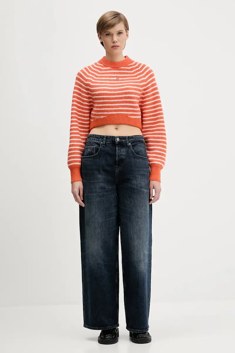 maglione in misto lana donna colore arancione DW0DW21677 miniatura 2