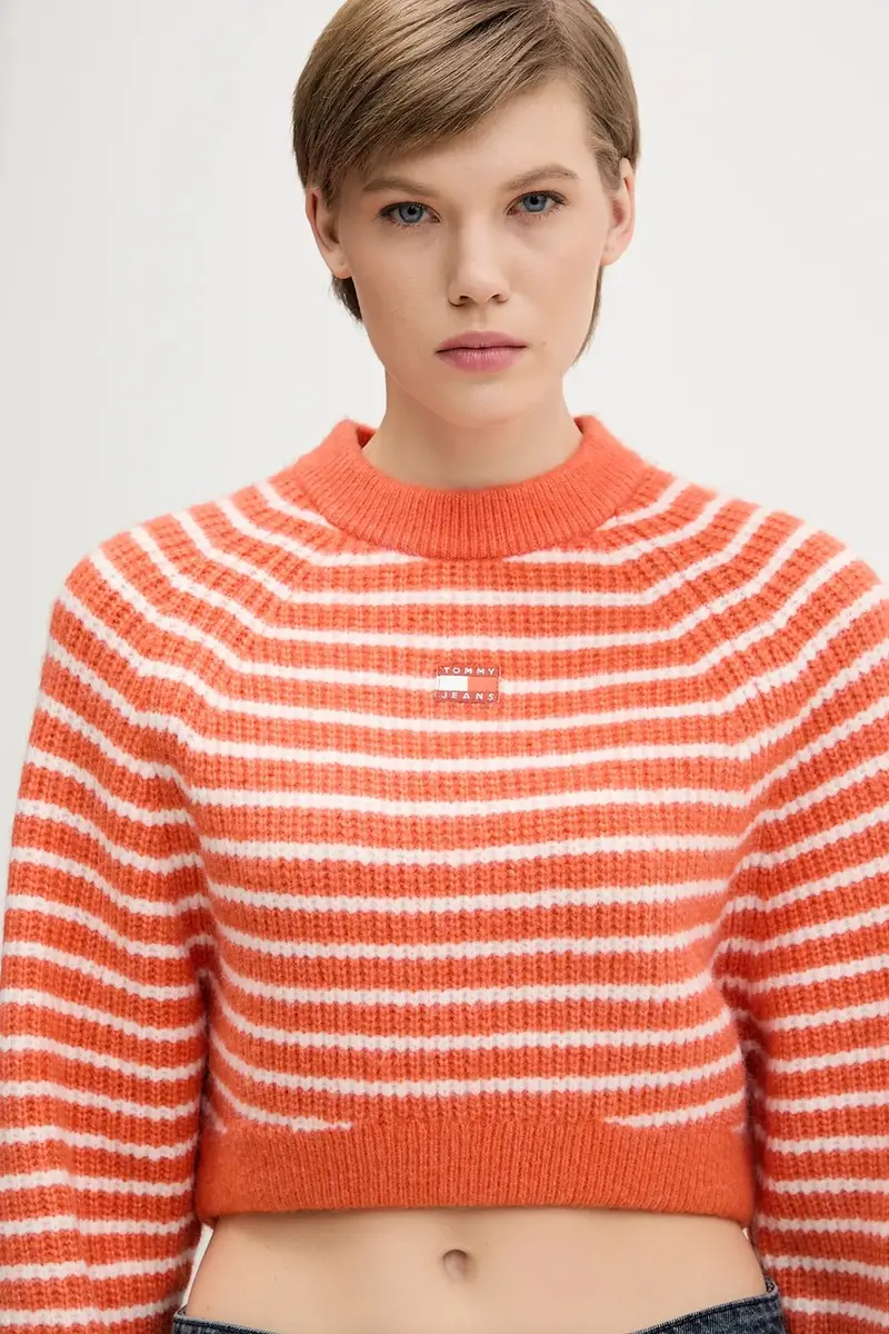 maglione in misto lana donna colore arancione DW0DW21677 miniatura 4