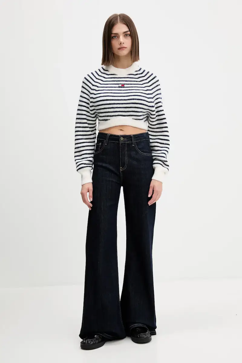 maglione in misto lana donna colore bianco DW0DW21677 miniatura 2