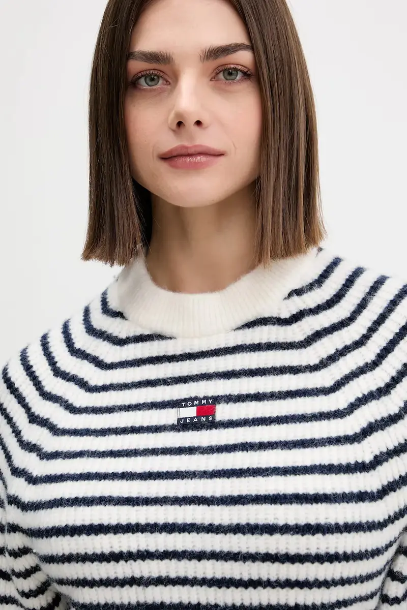 maglione in misto lana donna colore bianco DW0DW21677 miniatura 4