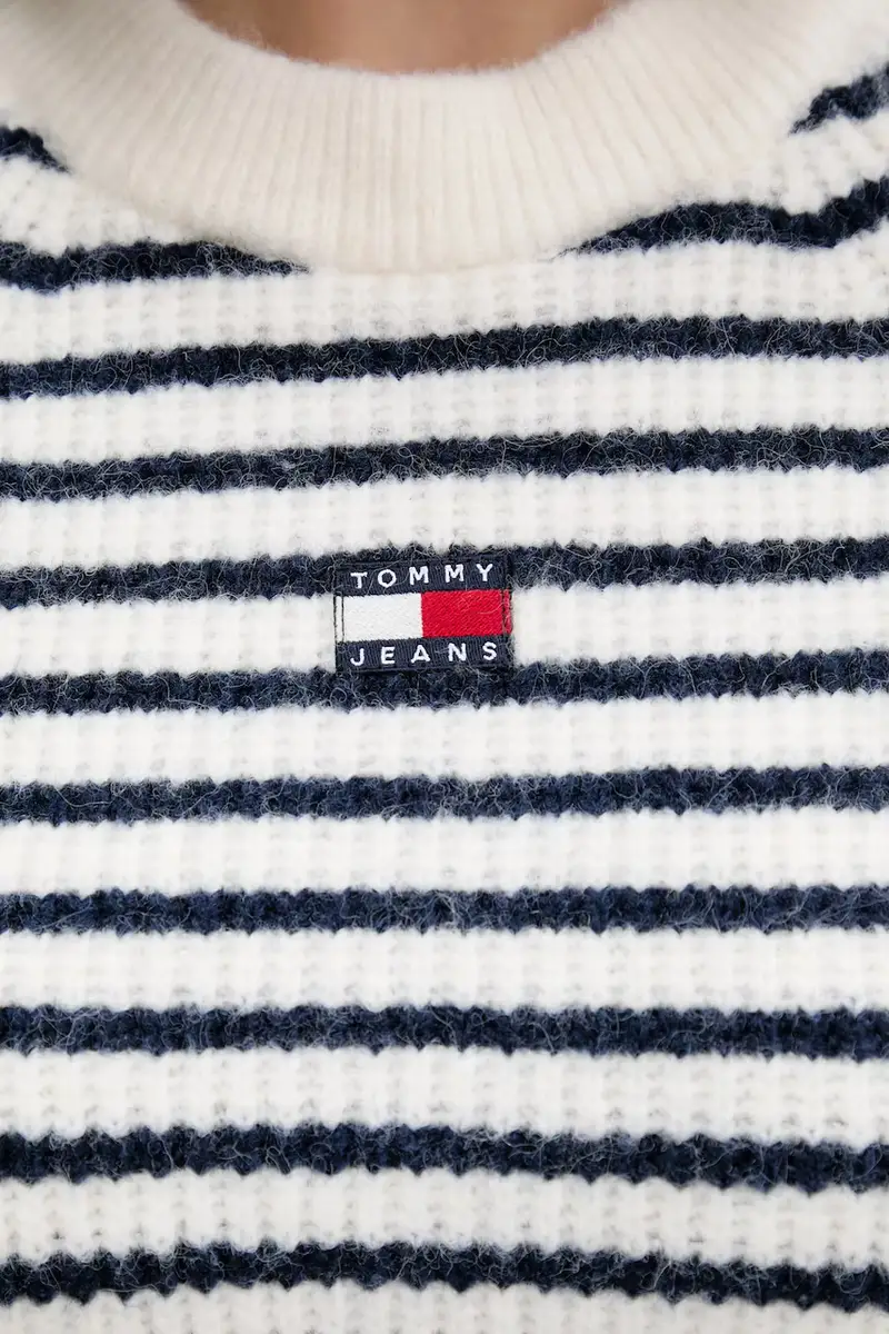 maglione in misto lana donna colore bianco DW0DW21677 miniatura 5