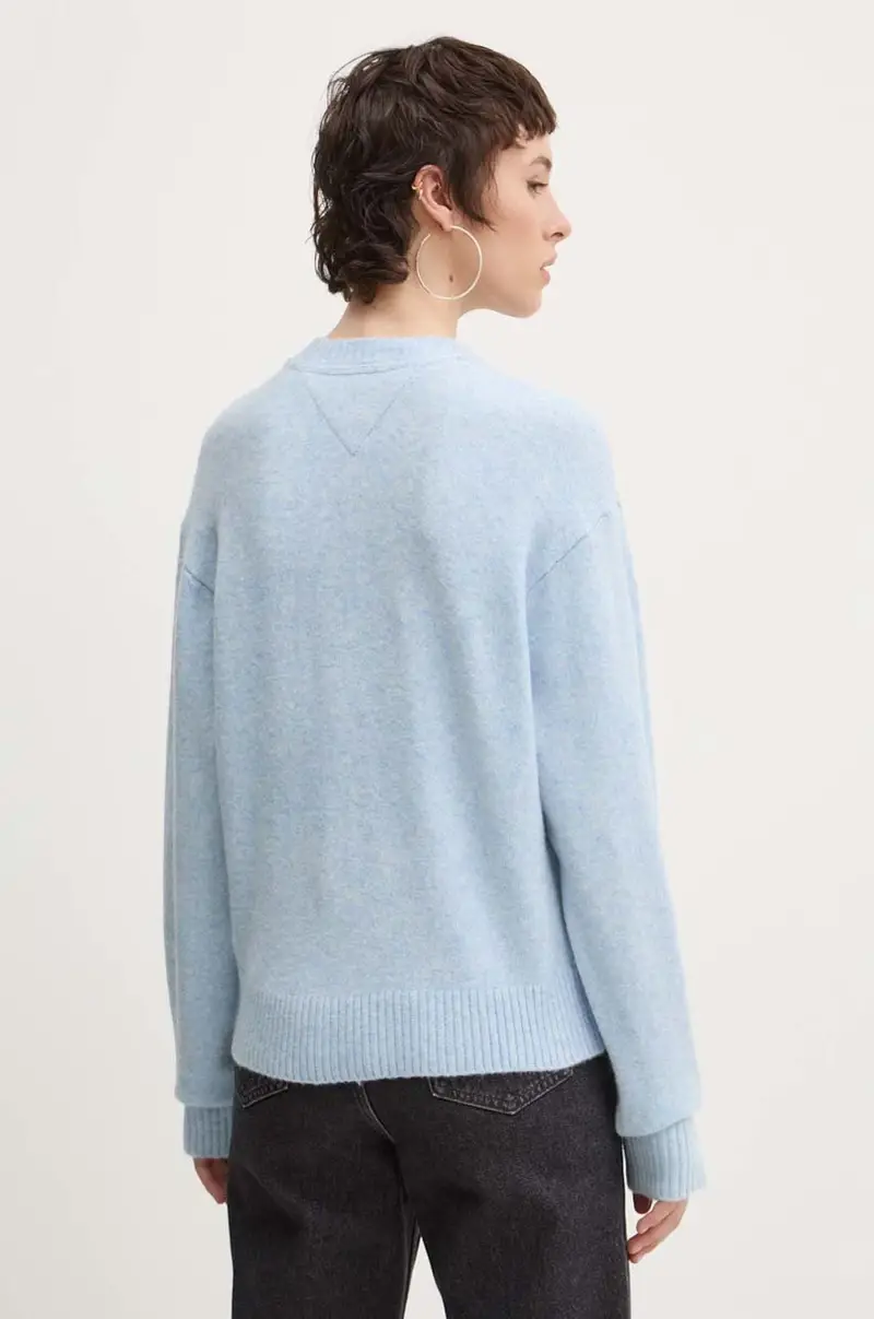 maglione in misto lana donna colore blu DW0DW18681 miniatura 3