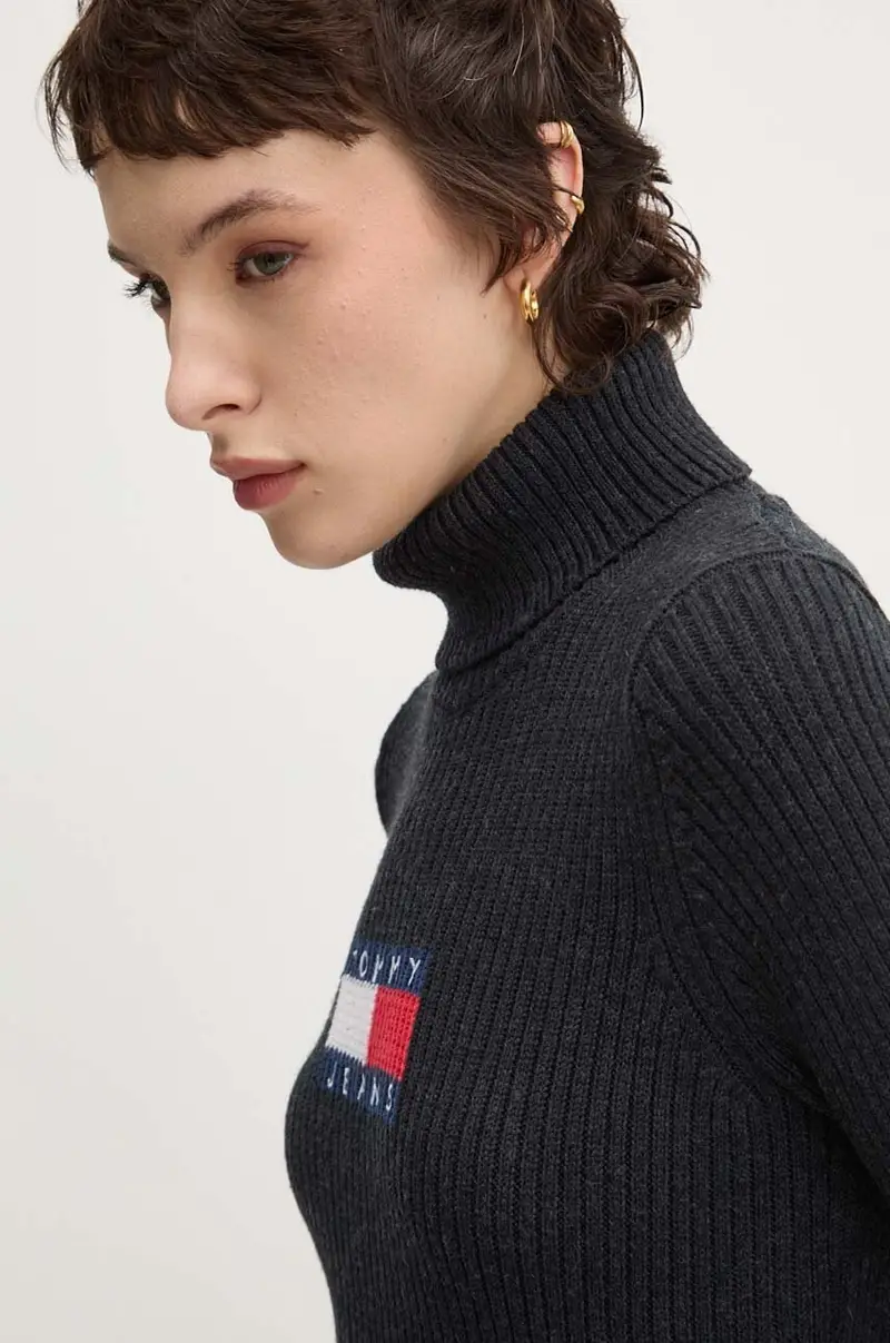 maglione in misto lana donna colore grigio DW0DW18678 miniatura 4