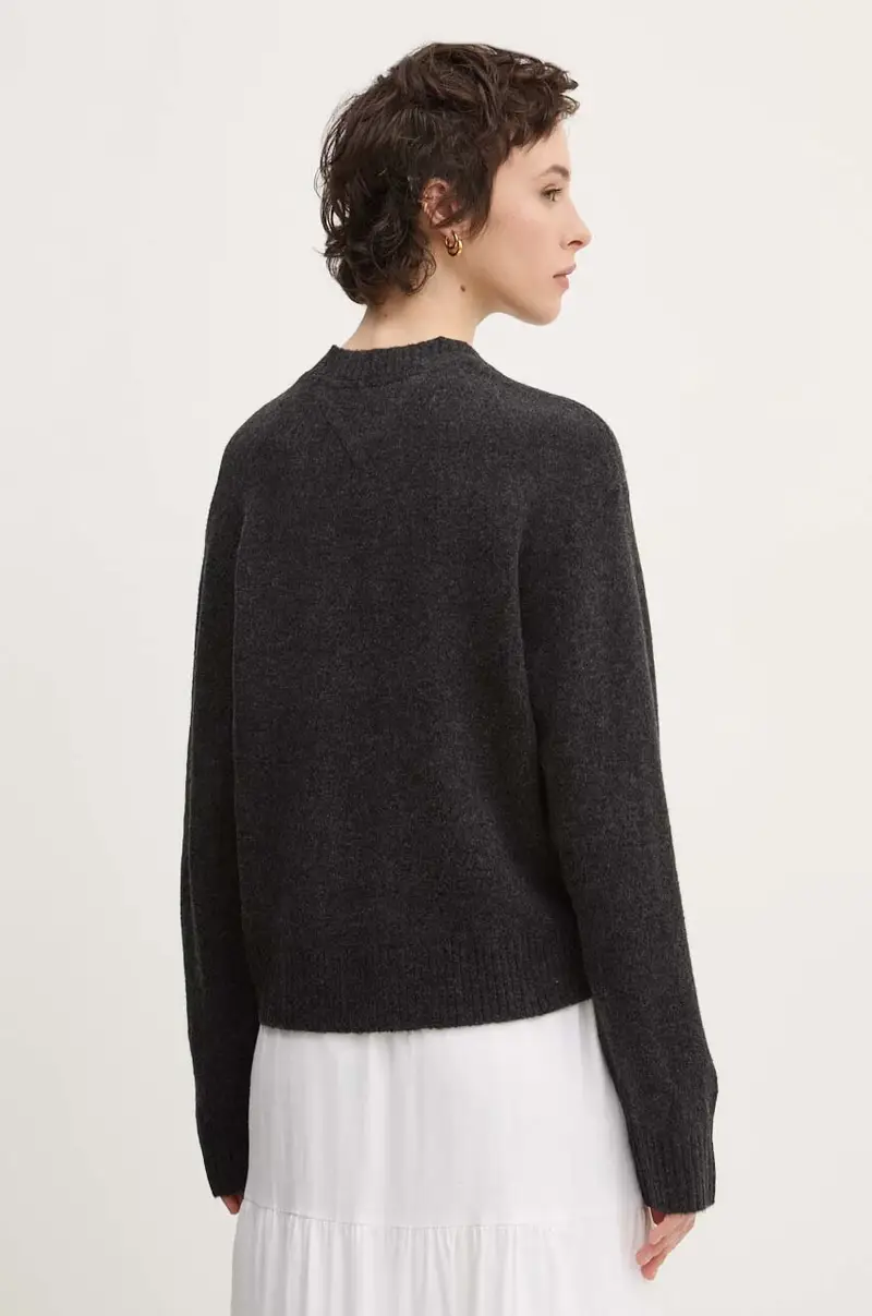 maglione in misto lana donna colore grigio DW0DW18681 miniatura 3