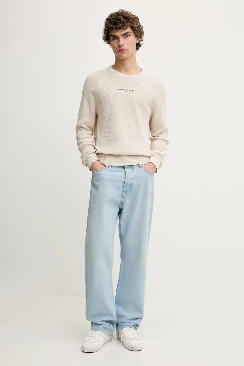 maglione uomo colore beige DM0DM21655 miniatura 2