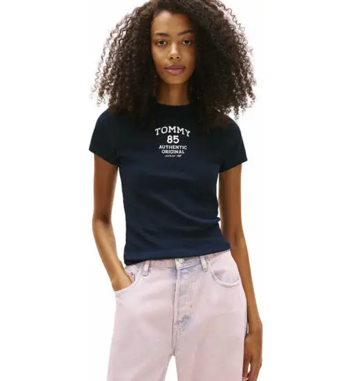 Tommy Jeans T-shirt Donna Blu 4115236
